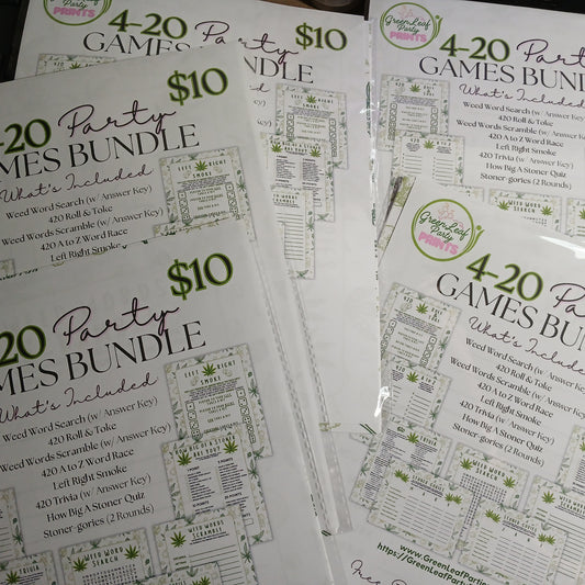Cannabis Party Game Bundle - Printed Single Set