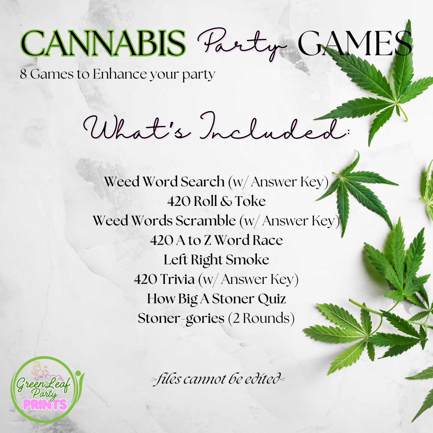 Digital Cannabis Party Game Bundle